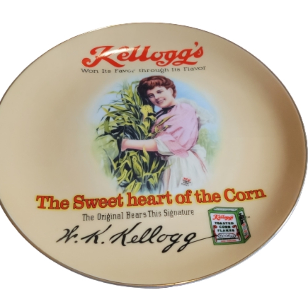 Kellogg’s Nostalgia Collection Plate 1989 Sweet Heart of the Corn Series…